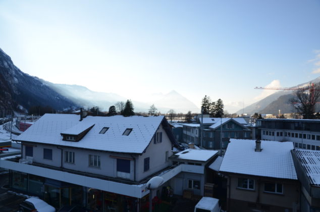 Griwarent interlaken Apartment Rugenpark aussicht niesen winter